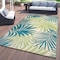World Rug Gallery Modern Floral Reversible Plastic 3'x5' Green Outdoor Rug 6053GREEN3X5 - alternate 1